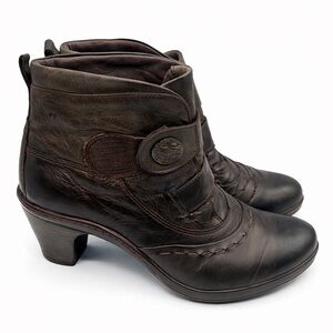 Josef Seibel Brown Leather Ankle Boots – Size 38 (US 7.5)